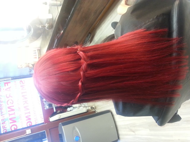 waterfall braid red