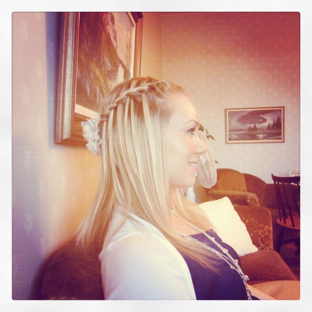 waterfall french braid
