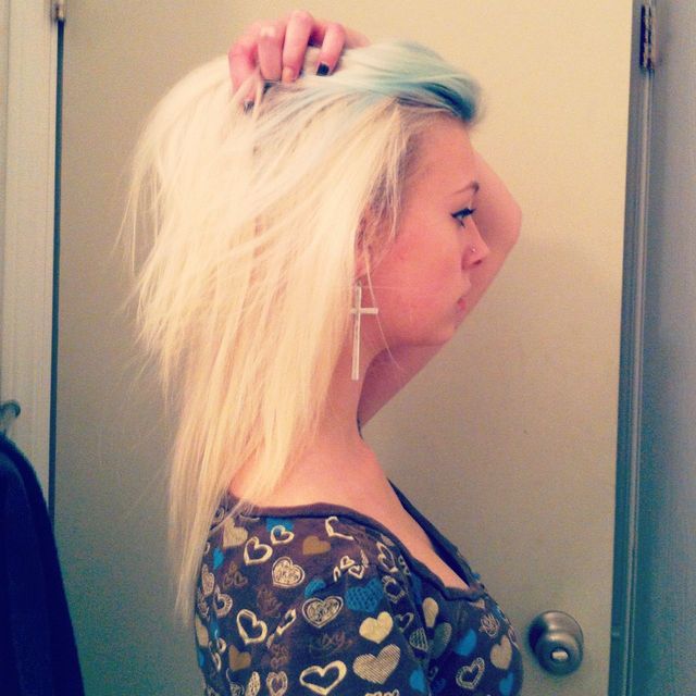 white and blue