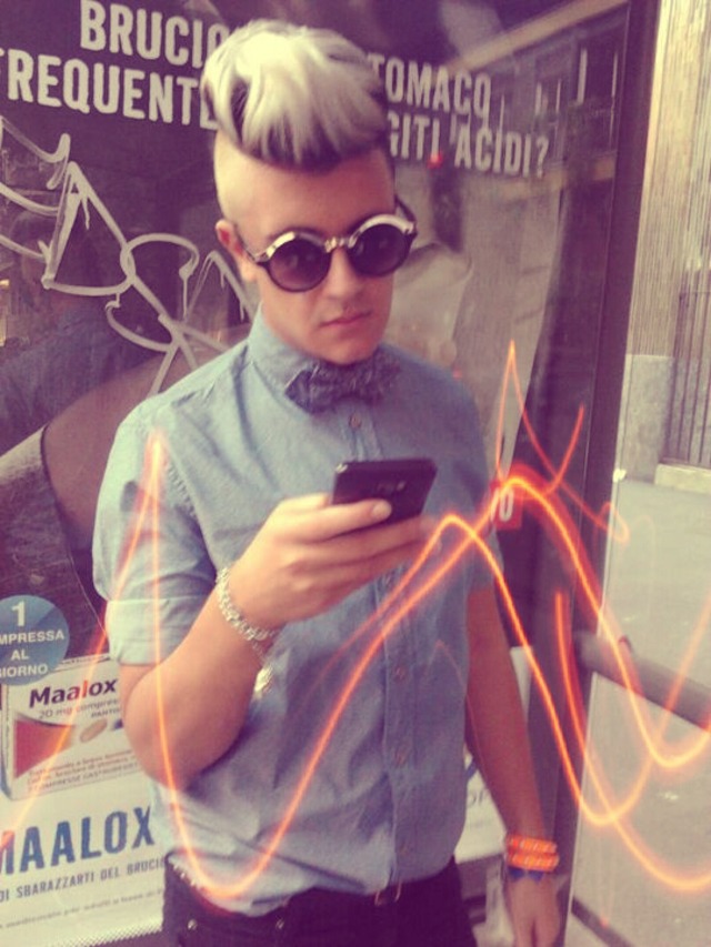 white hair for Vogue fashion night out