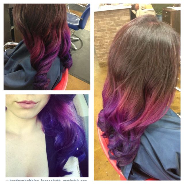 wild orchid and purple ombre