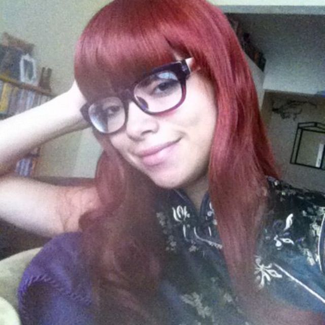 woman in red