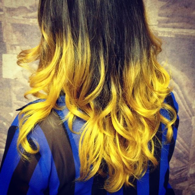 yellow ombré